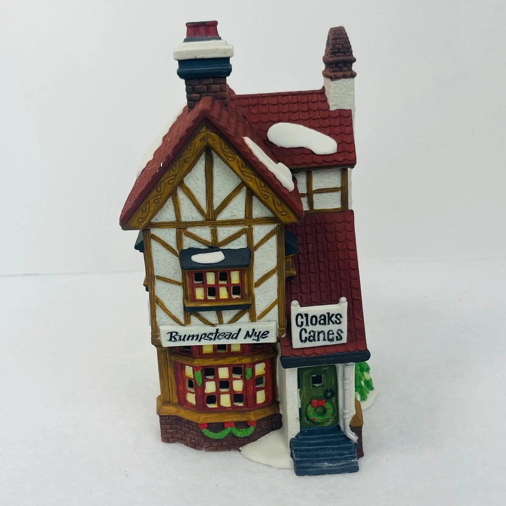 Dept 56 Dickens Village Bumpstead Nye Cloaks Canes 58084 Christmas House Lighted